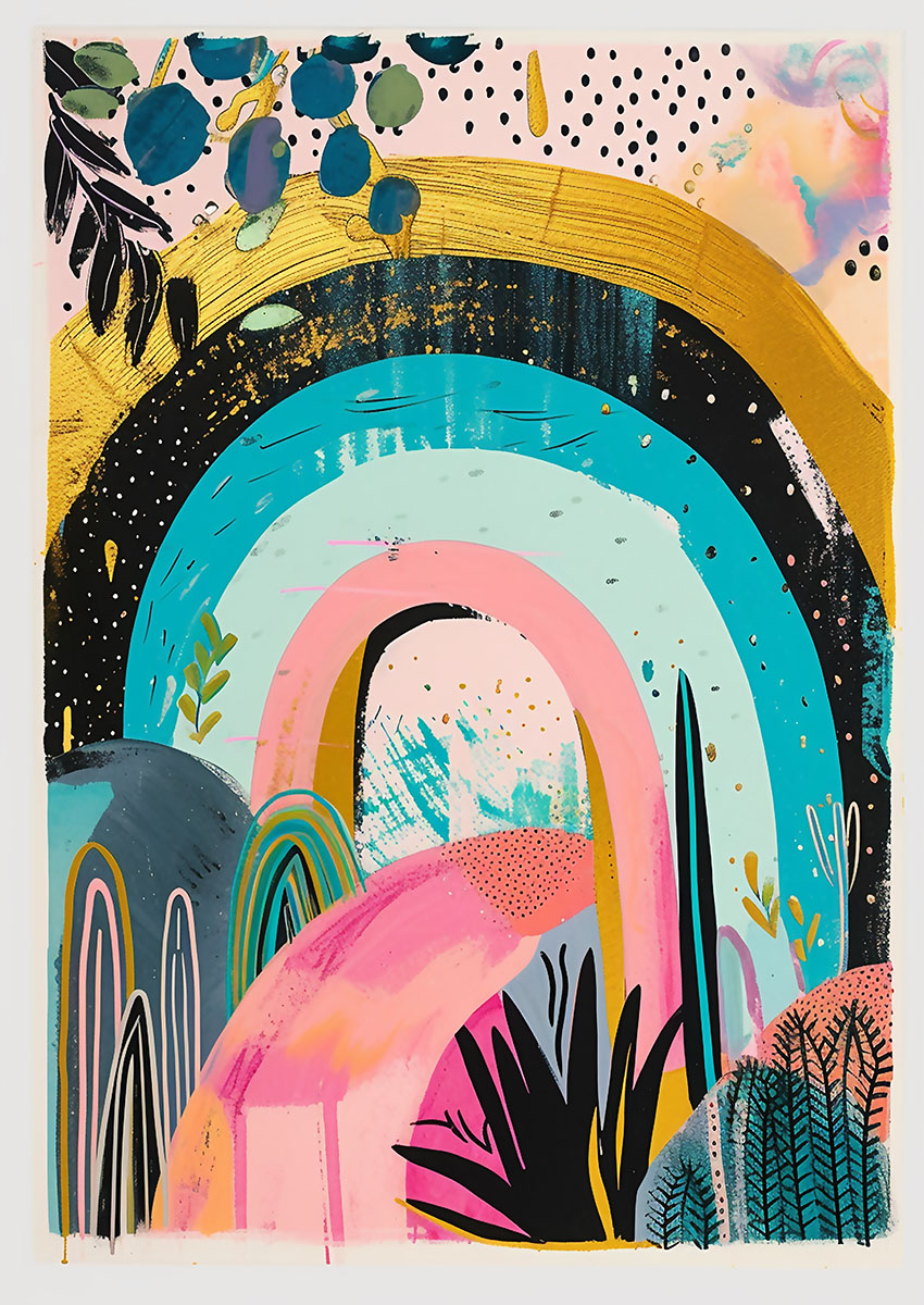 Abstract Colourful Artwork Canvas Print & Poster Wall Art - AI PRINT LAB