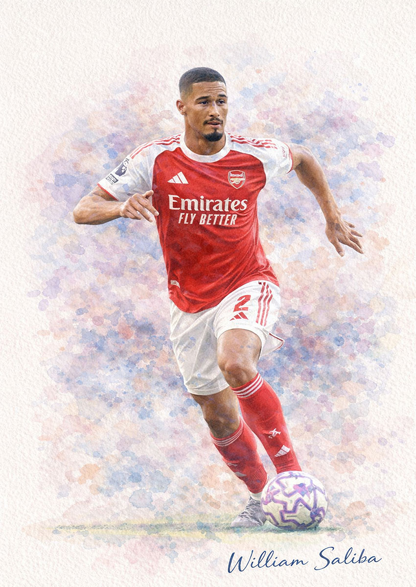 Dynamic Artwork of a Footballer Canvas Print & Poster Wall Art - AI PRINT LAB