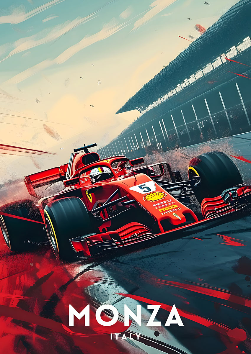 Ferrari Formula One Car Canvas Print & Poster Wall Art - AI PRINT LAB