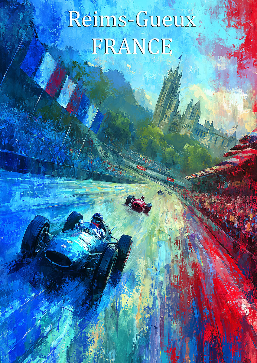 Dynamic Formula One Race Cars Canvas Print & Poster Wall Art - AI PRINT LAB