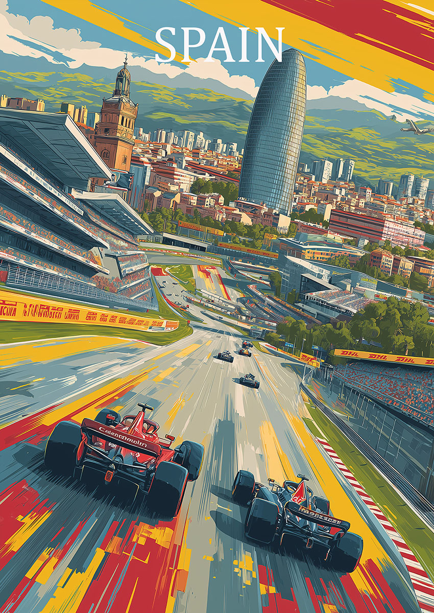 Formula One Race Car Canvas Print & Poster Wall Art - AI PRINT LAB