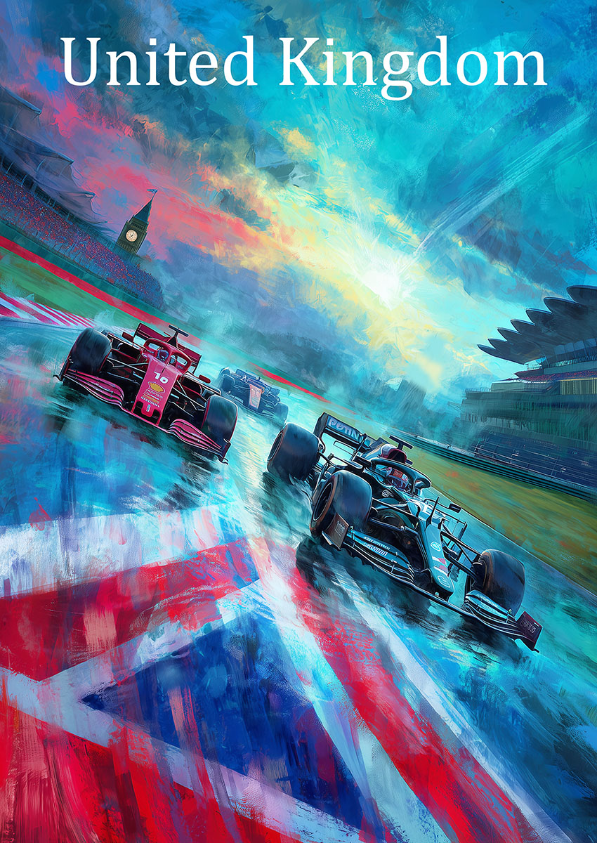 Formula One Racing Cars Canvas Print & Poster Wall Art - AI PRINT LAB
