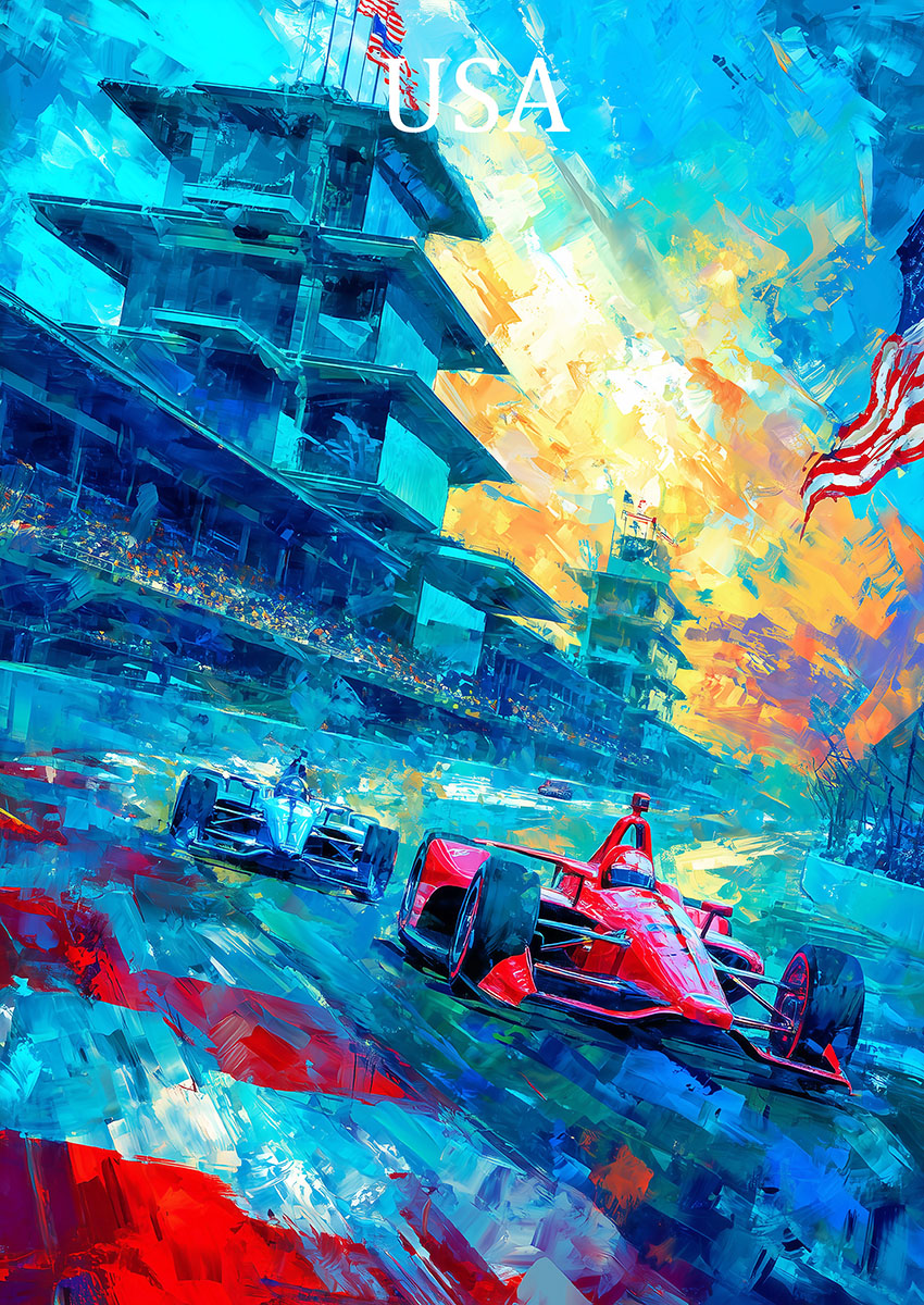 IndyCar Racing Canvas Print & Poster Wall Art - AI PRINT LAB