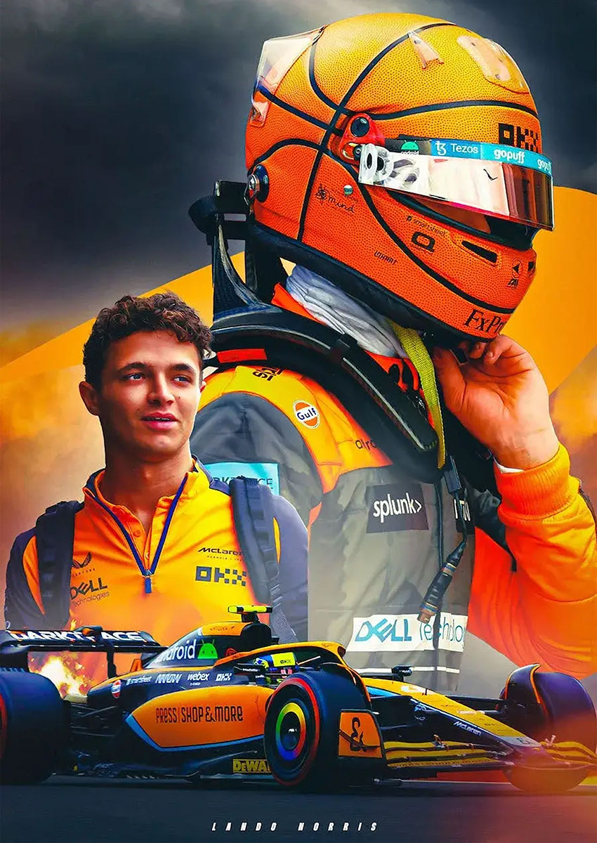 Lando Norris Canvas Print & Poster Wall Art - AI PRINT LAB