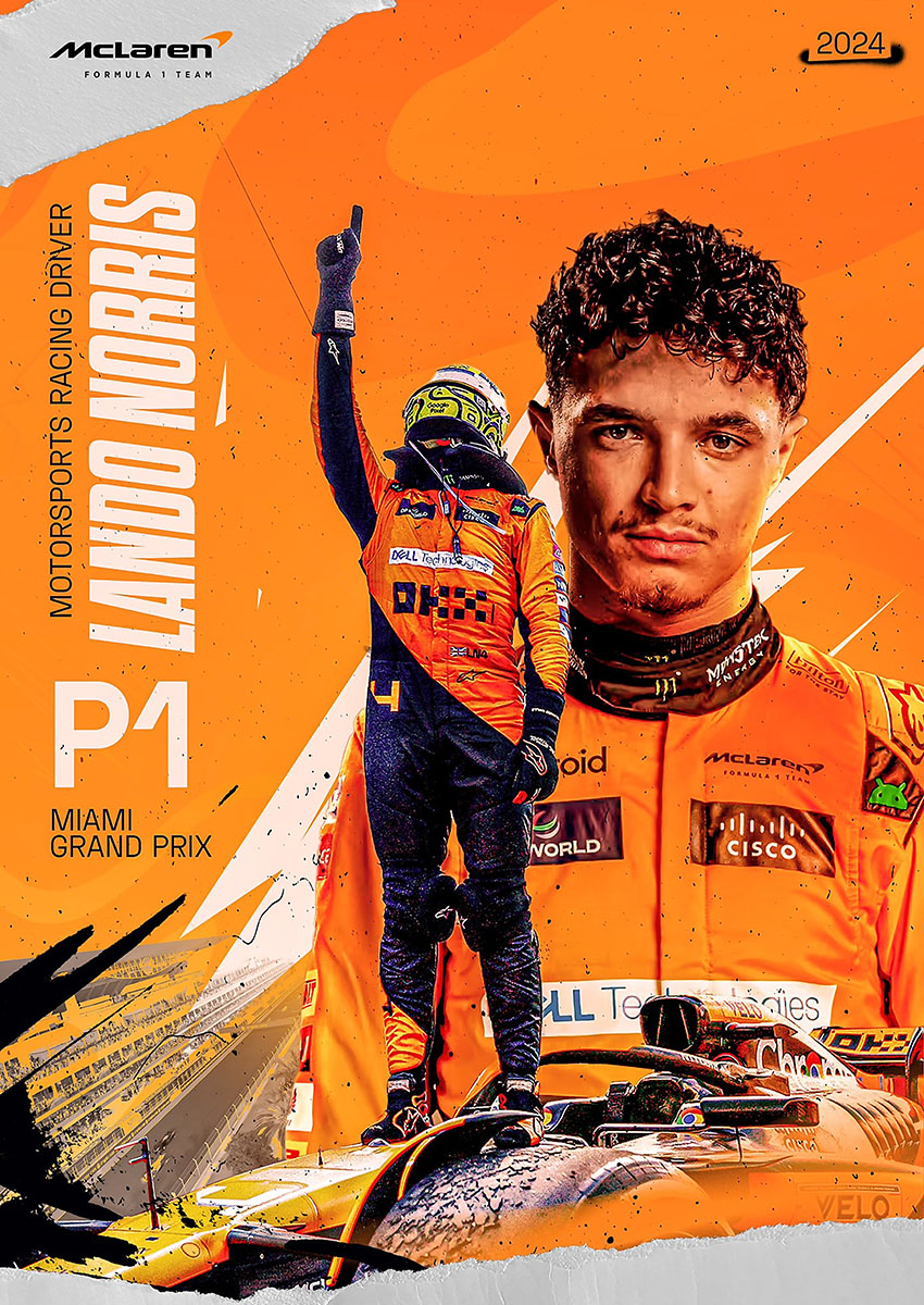 Vibrant Artwork of Lando Norris Formula One Driver Canvas Print & Poster Wall Art - AI PRINT LAB