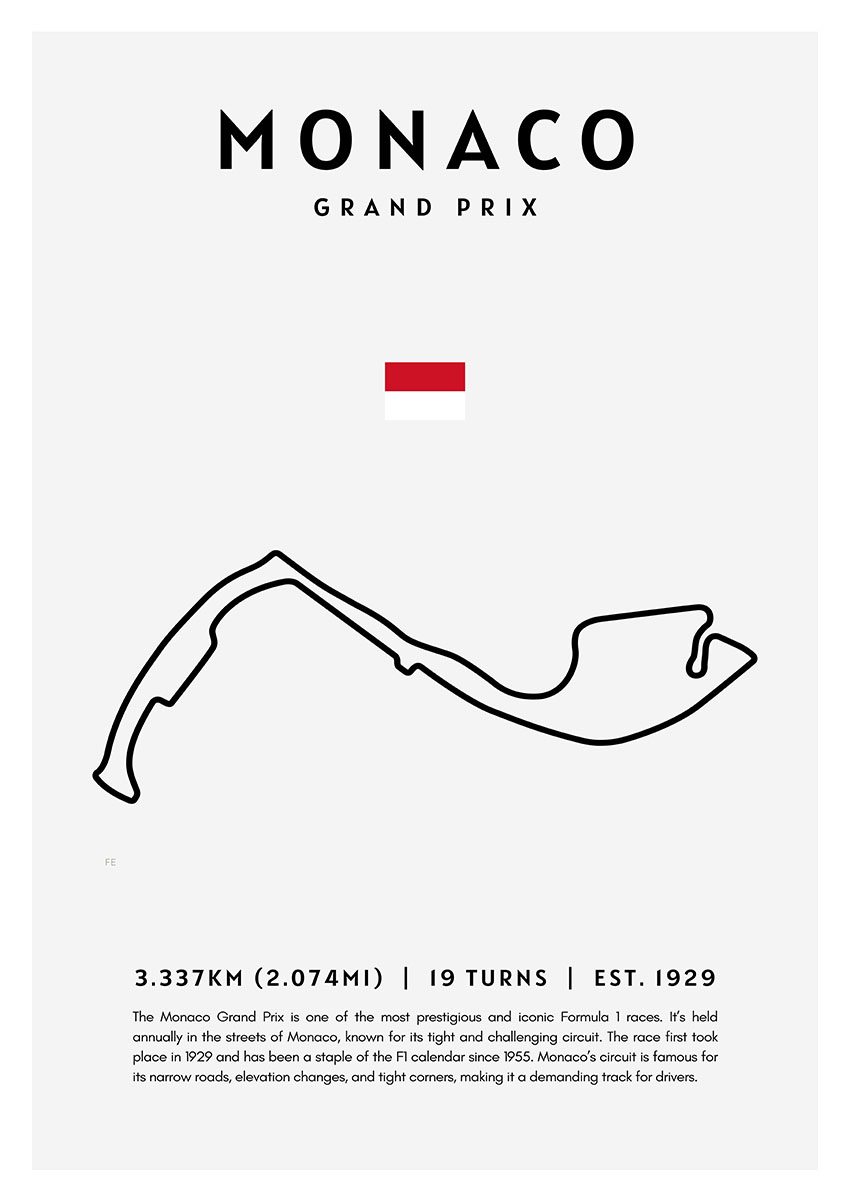 Monaco Grand Prix Circuit Canvas Print & Poster Wall Art - AI PRINT LAB