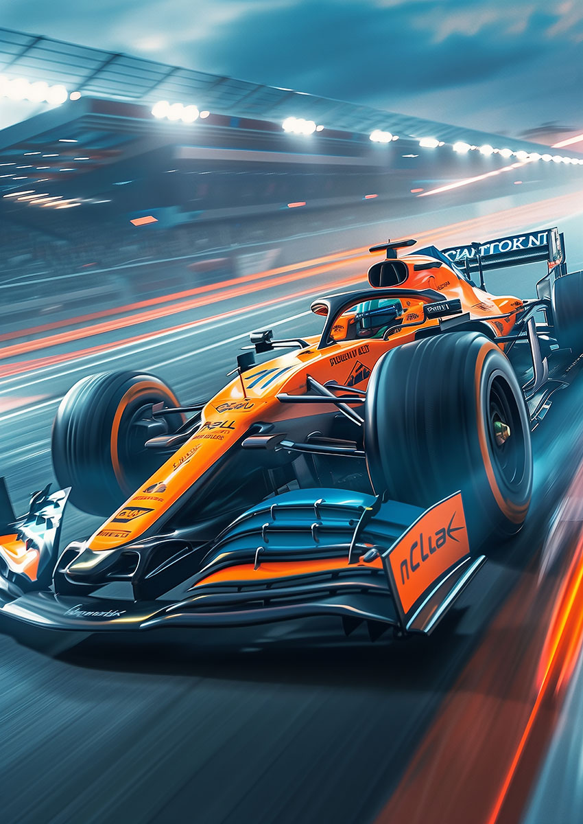 McLaren F1 Race Car Canvas Print & Poster Wall Art - AI PRINT LAB