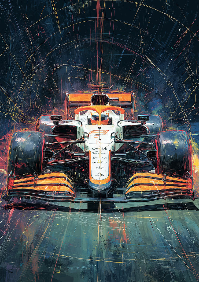 Formula One Car Canvas Print & Poster Wall Art - AI PRINT LAB