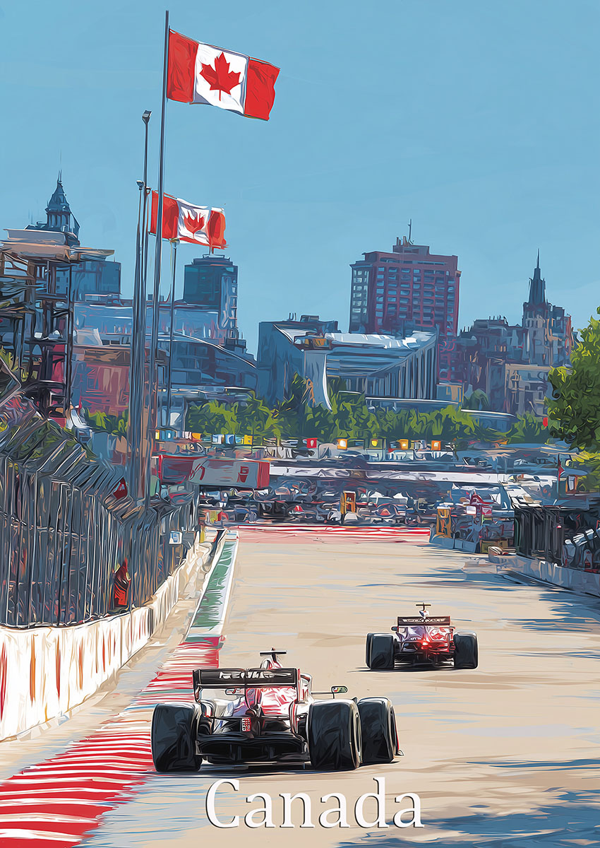 Formula One Racing Artwork Canvas Print & Poster Wall Art - AI PRINT LAB