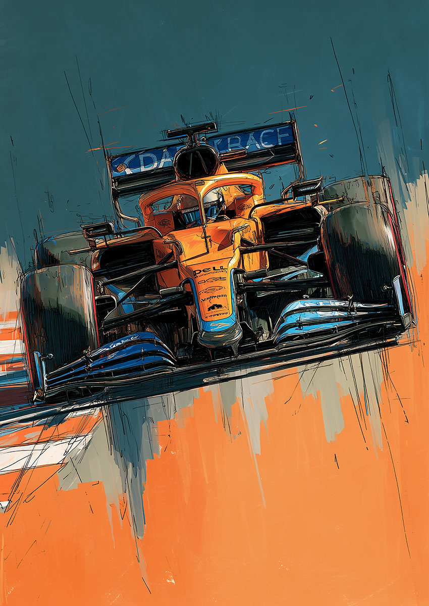 McLaren Formula One Car Canvas Print & Poster Wall Art - AI PRINT LAB