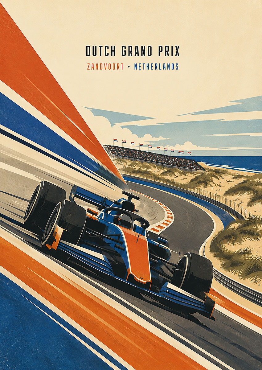 Dutch Grand Prix Zandvoort Canvas Print & Poster Wall Art - AI PRINT LAB