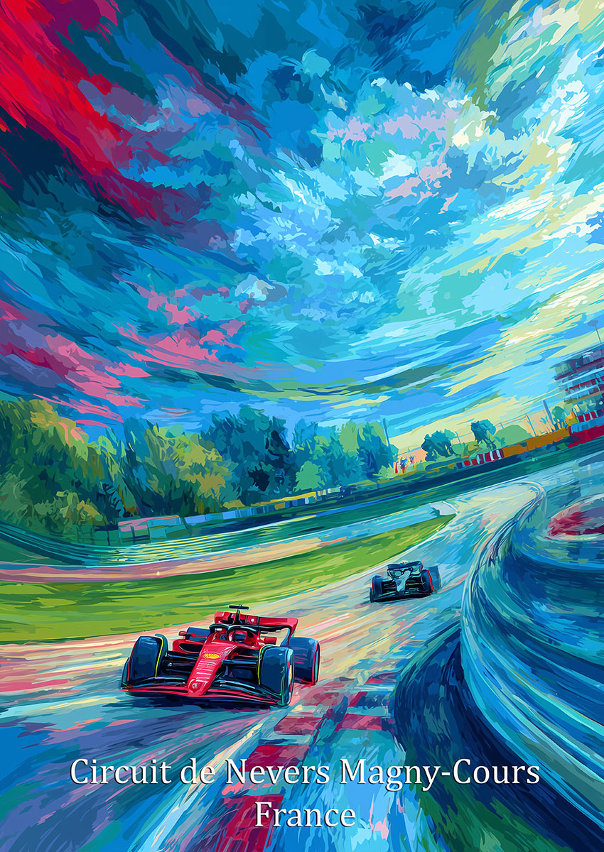 Formula One Racing Cars Canvas Print & Poster Wall Art - AI PRINT LAB