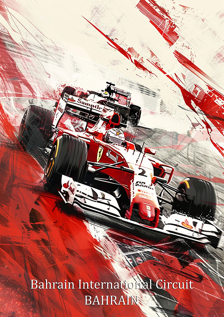 Ferrari Formula One Racing Car Canvas Print & Poster Wall Art - AI PRINT LAB