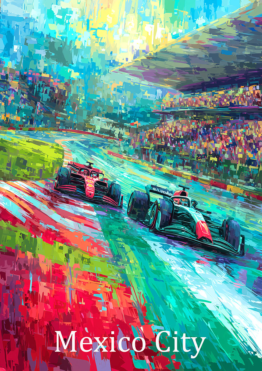Formula One Racing Scene Canvas Print & Poster Wall Art - AI PRINT LAB