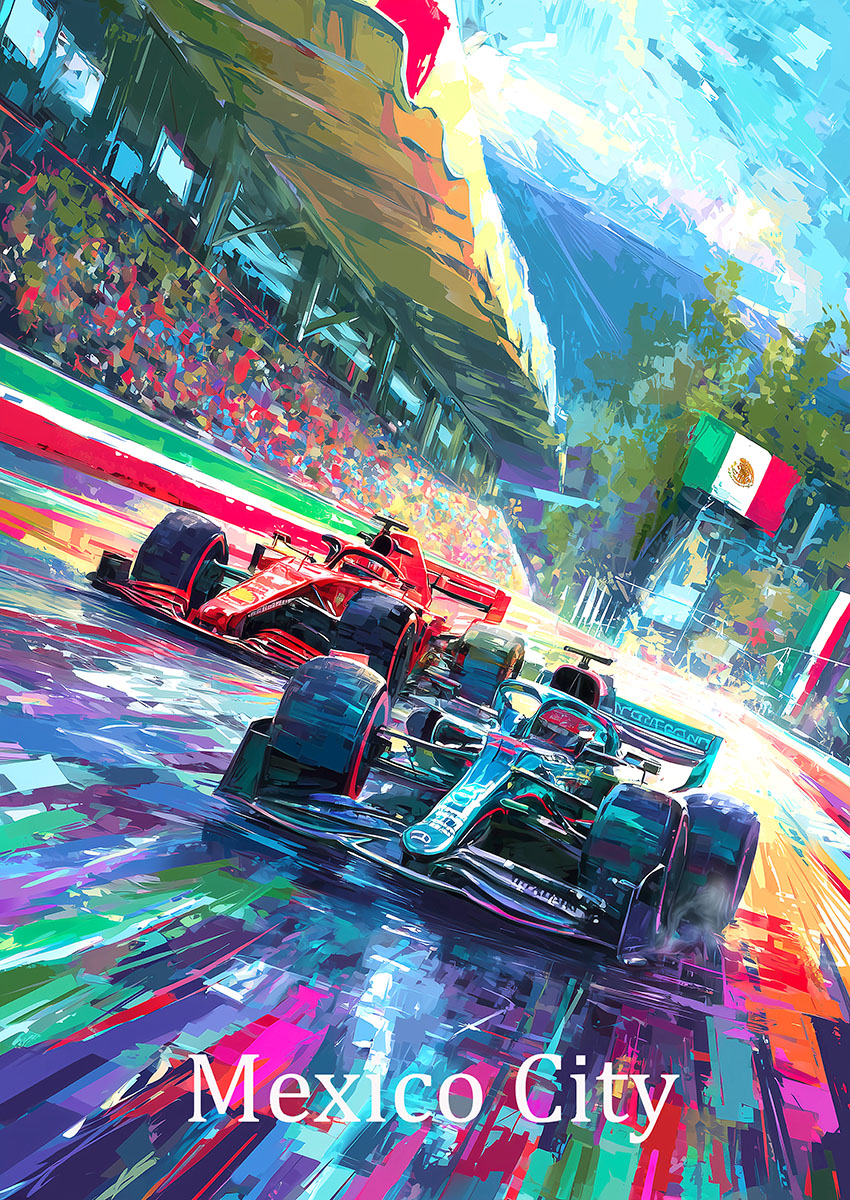 Formula One Race Canvas Print & Poster Wall Art - AI PRINT LAB