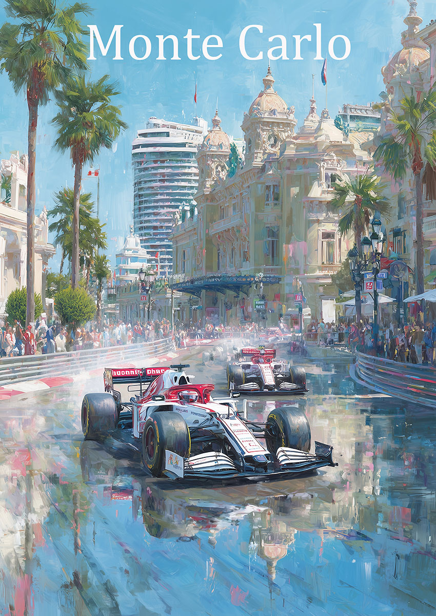 Formula One Racing Cars Canvas Print & Poster Wall Art - AI PRINT LAB