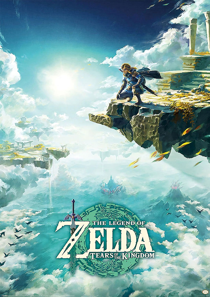 Epic Fantasy Scene from Legend of Zelda: Tears of the Kingdom Canvas Print & Poster Wall Art - AI PRINT LAB