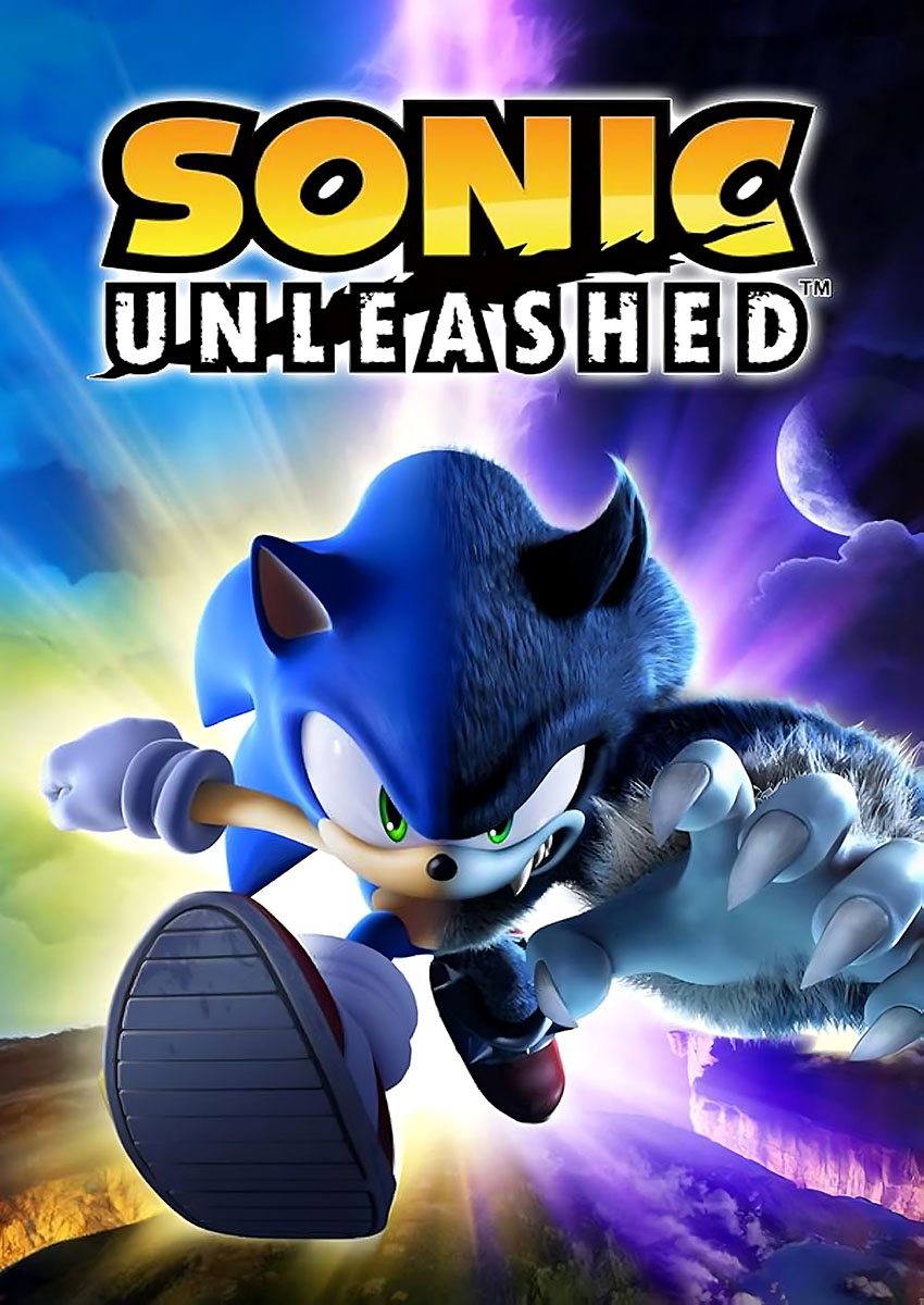 Dynamic artwork of a Sonic Unleashed style character racing through a vibrant backdrop.