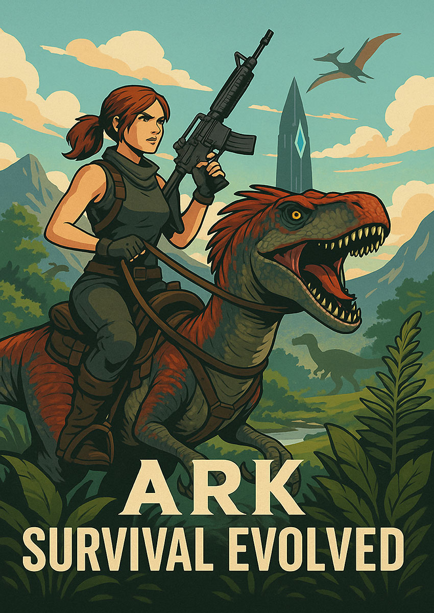 Ark Survival Evolved Poster Wall Art - AI PRINT LAB