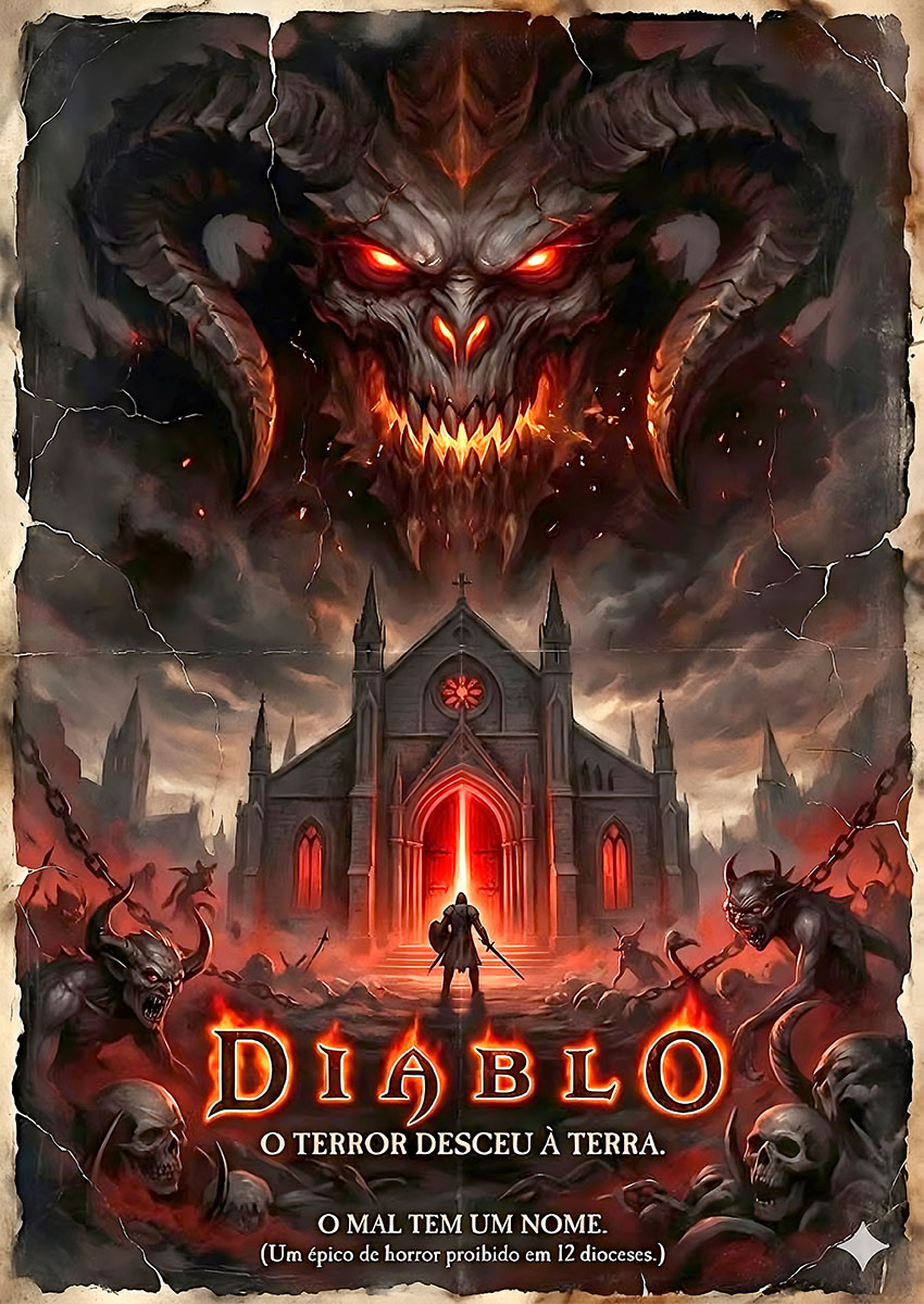 Diablo Game Artwork Canvas Print & Poster Wall Art - AI PRINT LAB