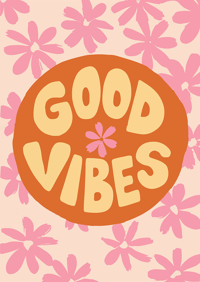 Good Vibes Motivational Art Canvas Print & Poster Wall Art - AI PRINT LAB