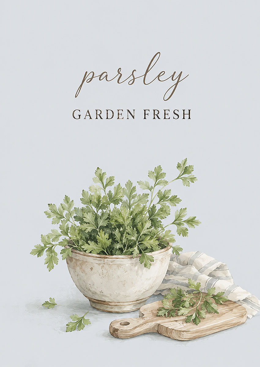 Garden Fresh Parsley Canvas Print & Poster Wall Art - AI PRINT LAB