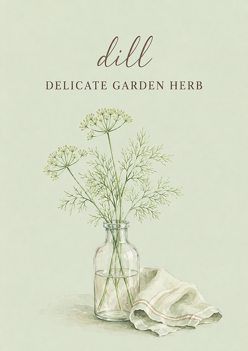 Delicate Dill Herb Canvas Print & Poster Wall Art - AI PRINT LAB