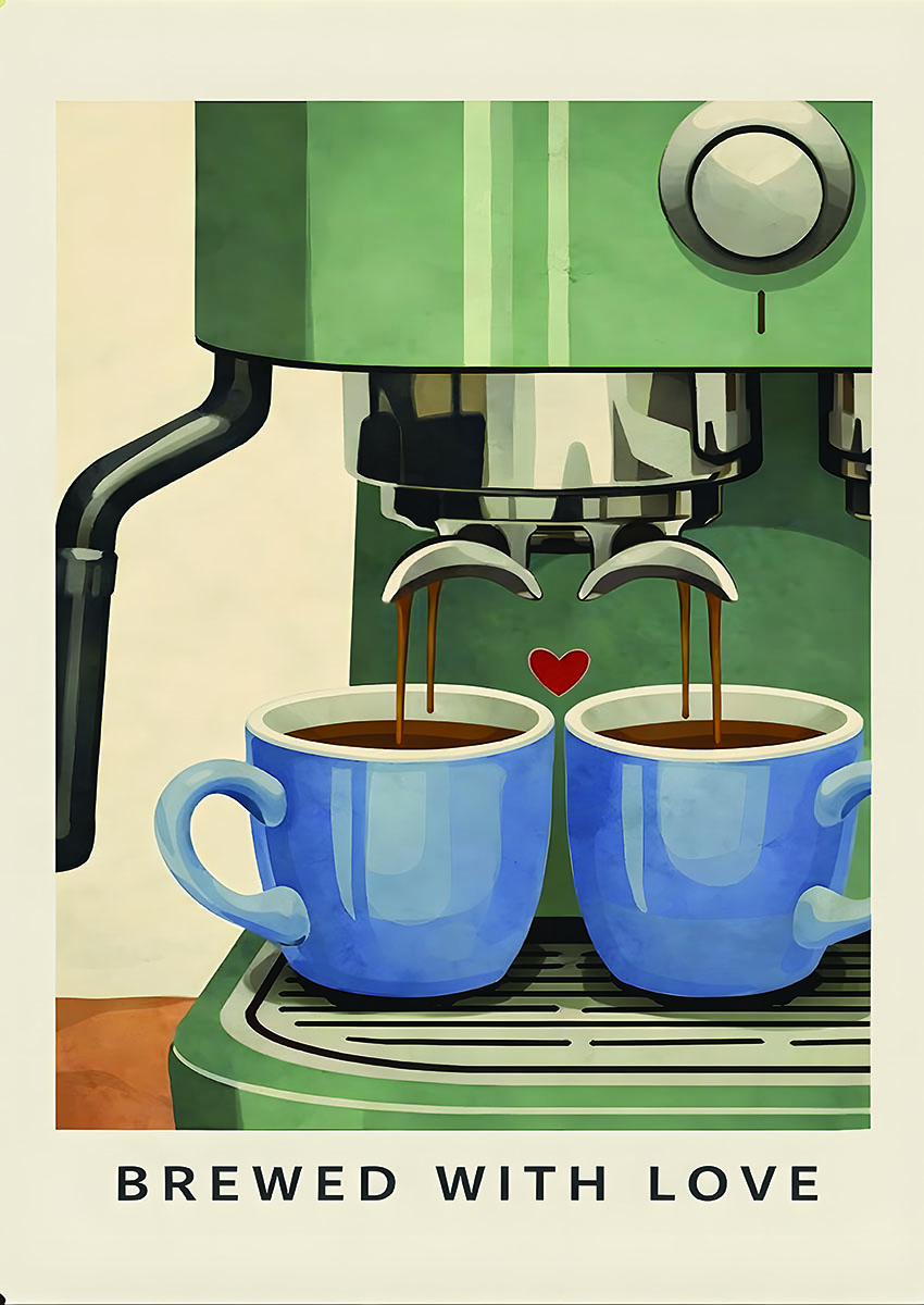Coffee Brewing Equipment Canvas Print & Poster Wall Art - AI PRINT LAB