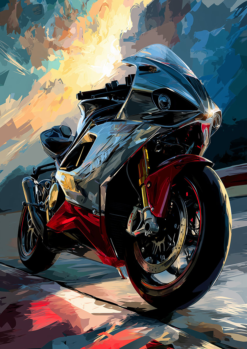 Motorbike wall art prints and poster category