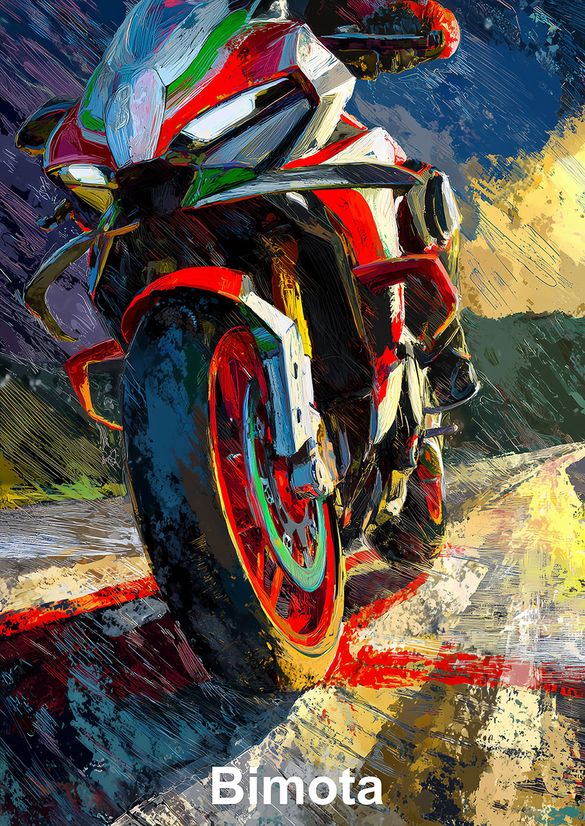 Bimota Style Motorbike Canvas Print & Poster Wall Art - AI PRINT LAB