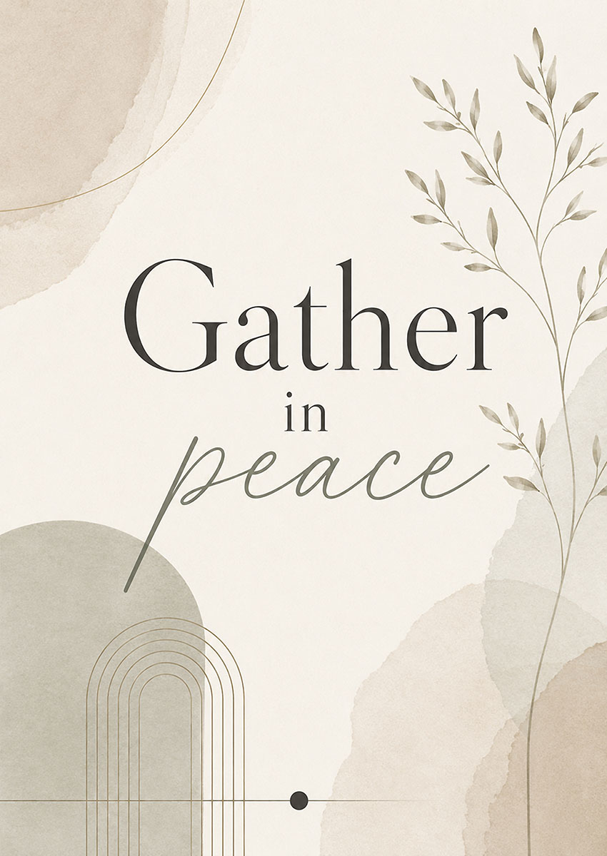 Gather in Peace Quote Canvas Print & Poster Wall Art - AI PRINT LAB