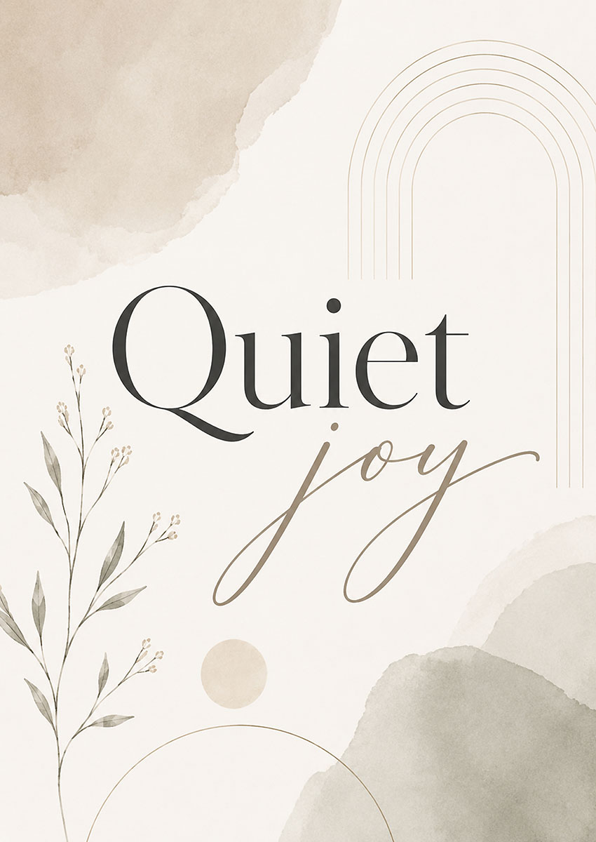 Quiet Joy Botanical Quote Canvas Print & Poster Wall Art - AI PRINT LAB