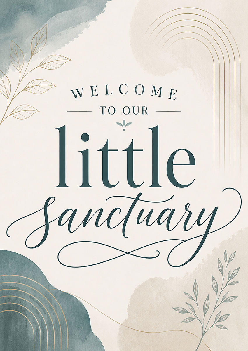 Little Sanctuary Quote Canvas Print & Poster Wall Art - AI PRINT LAB
