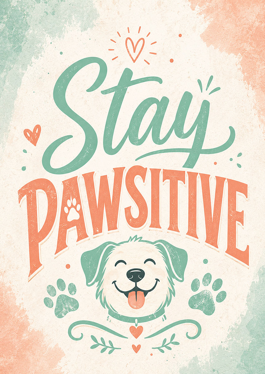 Bright Colourful Dog Illustration Canvas Print & Poster Wall Art - AI PRINT LAB