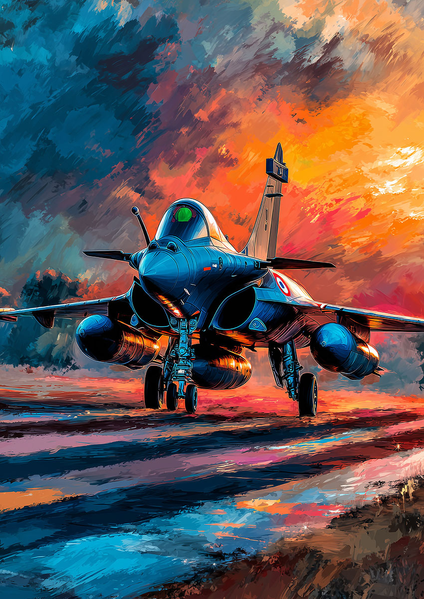 Dramatic Dark Military Jet Aircraft Canvas Print & Poster Wall Art - AI PRINT LAB