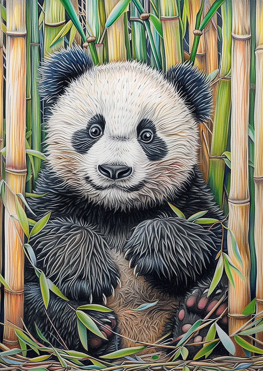 Giant Panda Canvas Print & Poster Wall Art - AI PRINT LAB