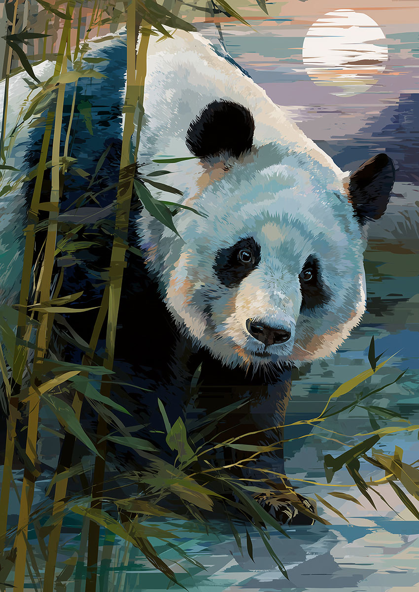 Giant Panda Canvas Print & Poster Wall Art - AI PRINT LAB