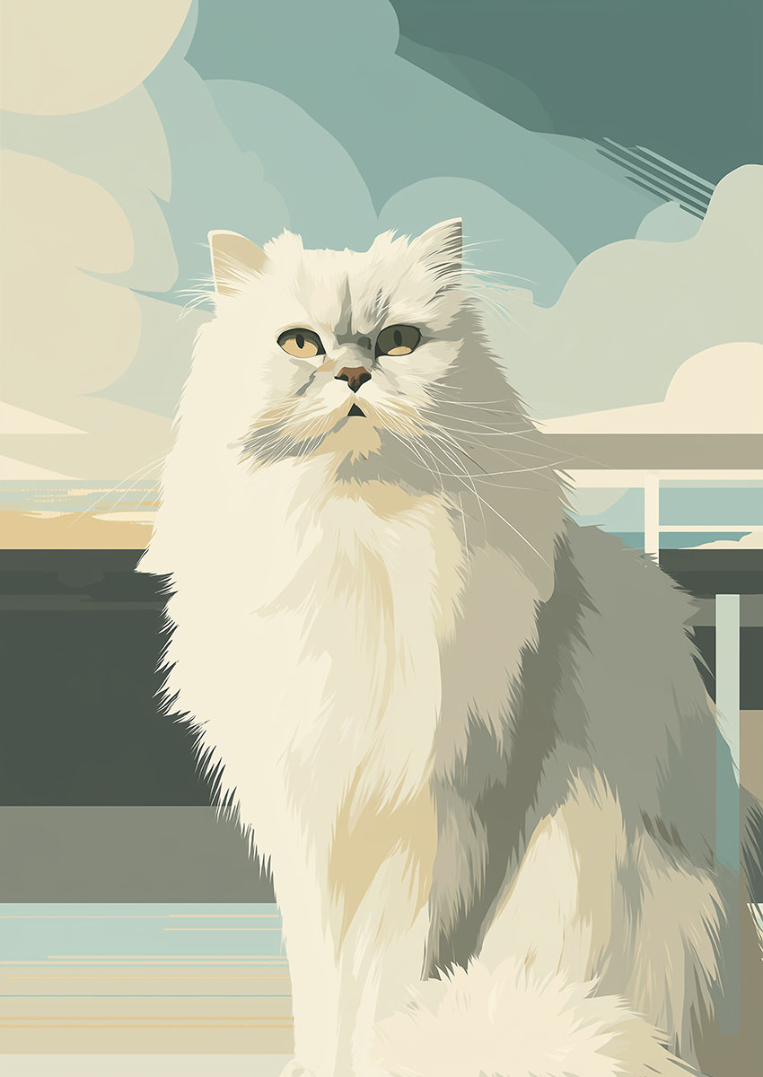 Persian Cat Artwork Canvas Print & Poster Wall Art - AI PRINT LAB