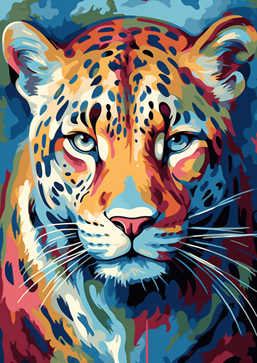 Vibrant Tiger Portrait Canvas Print & Poster Wall Art - AI PRINT LAB