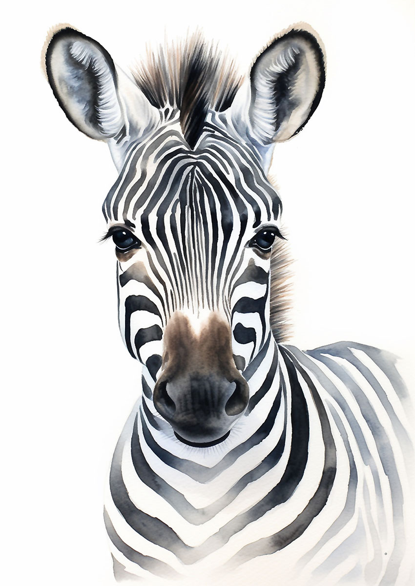Dramatic Zebra Canvas Print & Poster Wall Art - AI PRINT LAB