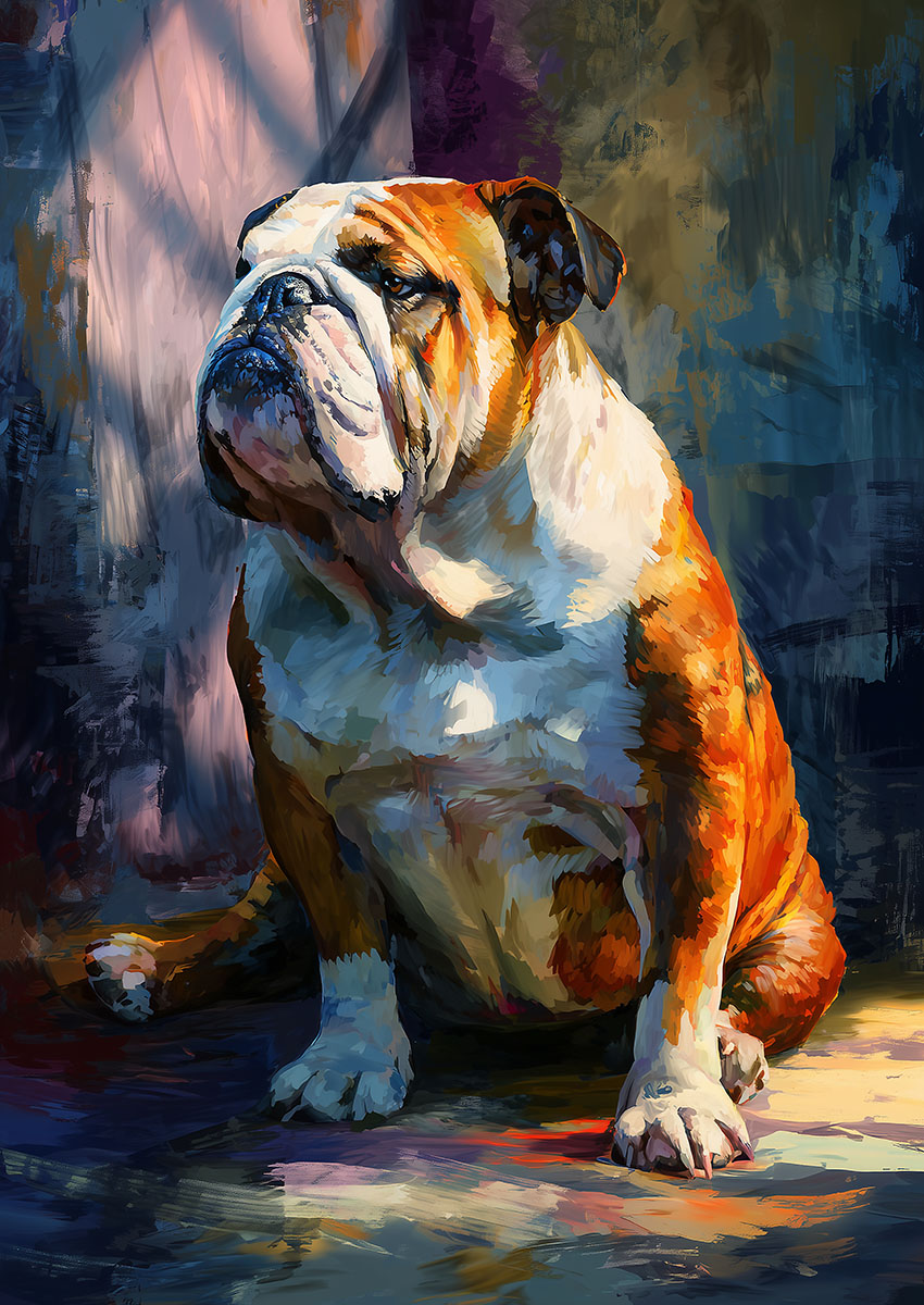 Bulldog Canvas Print & Poster Wall Art - AI PRINT LAB
