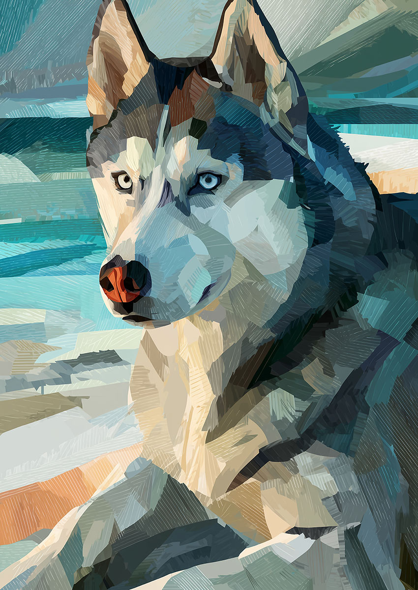 Siberian Husky Canvas Print & Poster Wall Art - AI PRINT LAB