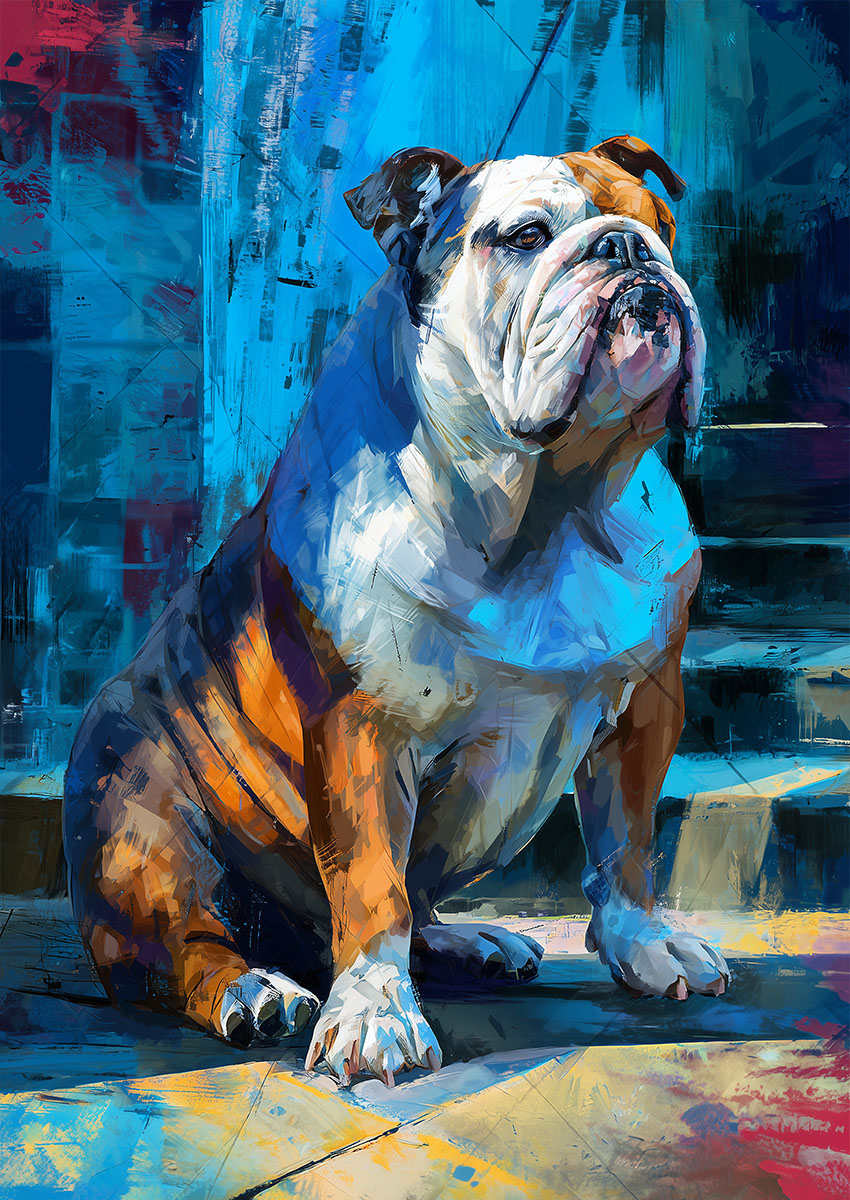 Bulldog Canvas Print & Poster Wall Art - AI PRINT LAB