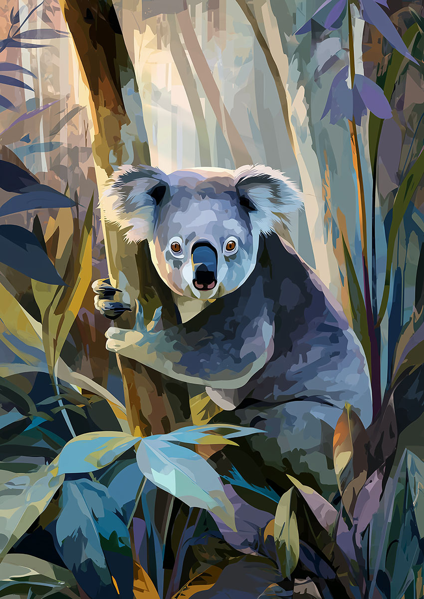 Koala Canvas Print & Poster Wall Art - AI PRINT LAB