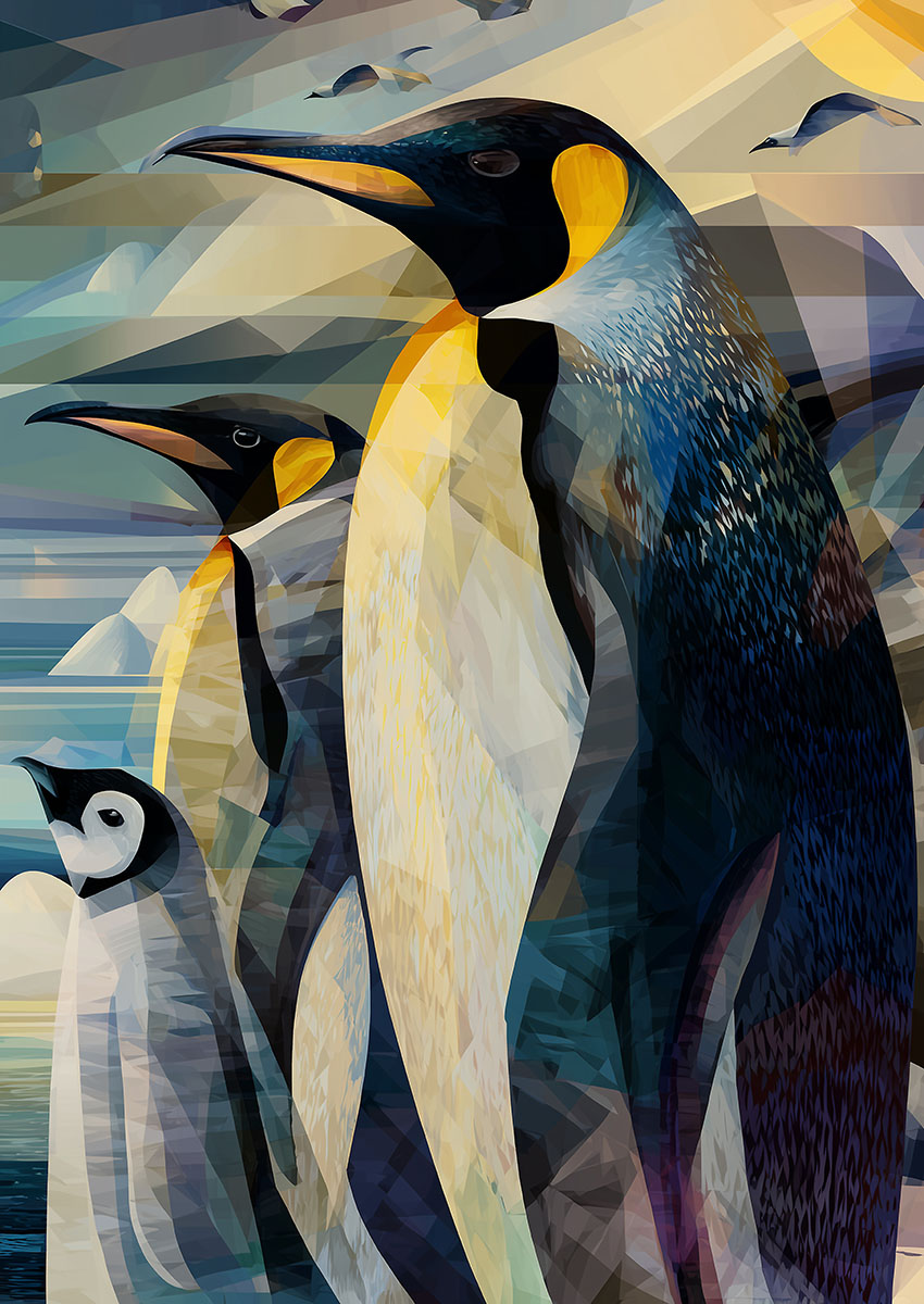 Emperor Penguin Canvas Print & Poster Wall Art - AI PRINT LAB