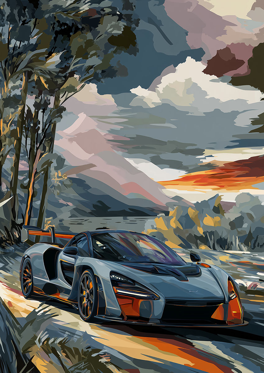 McLaren Senna Canvas Print & Poster Wall Art - AI PRINT LAB