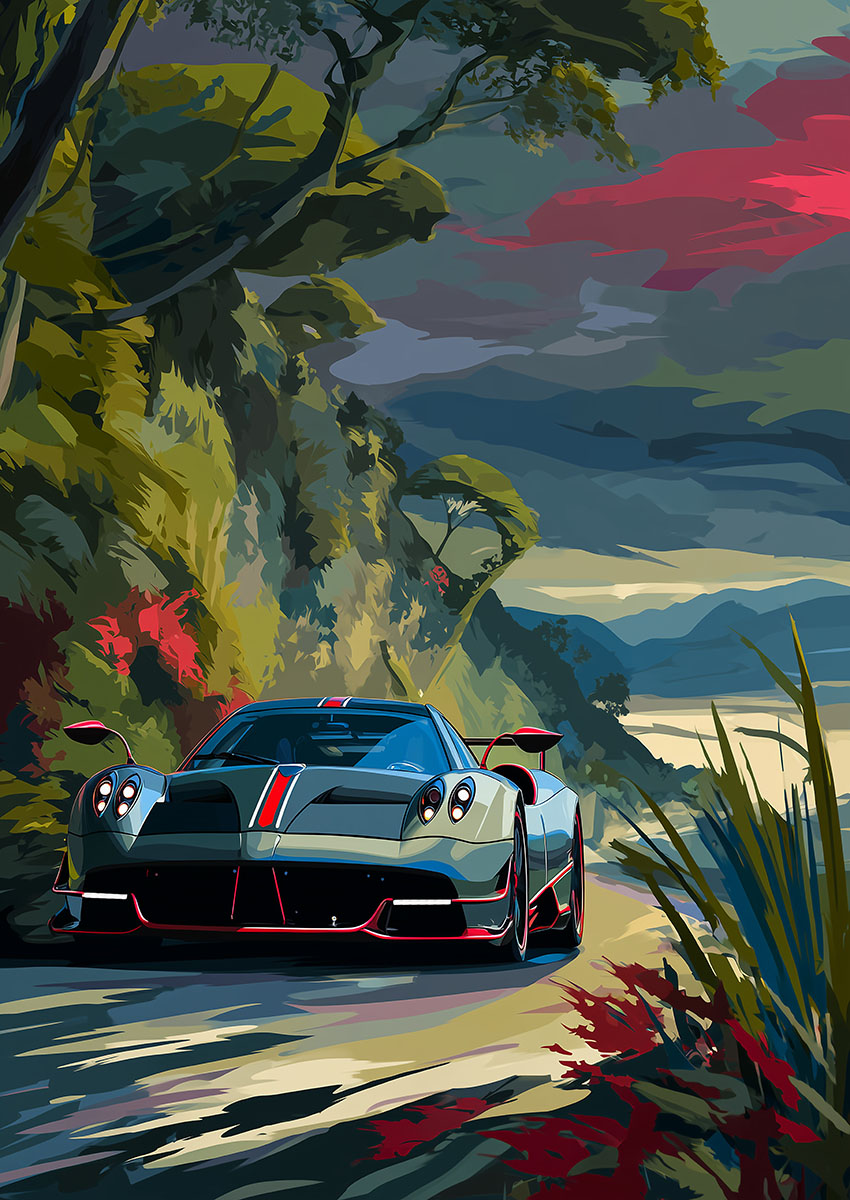 Pagani Huayra Canvas Print & Poster Wall Art - AI PRINT LAB