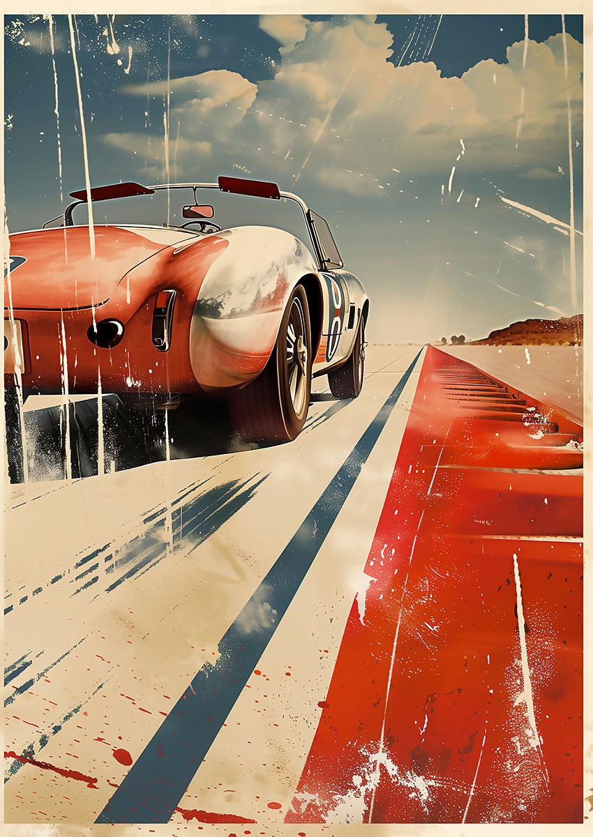 Classic Racing Car Canvas Print & Poster Wall Art - AI PRINT LAB
