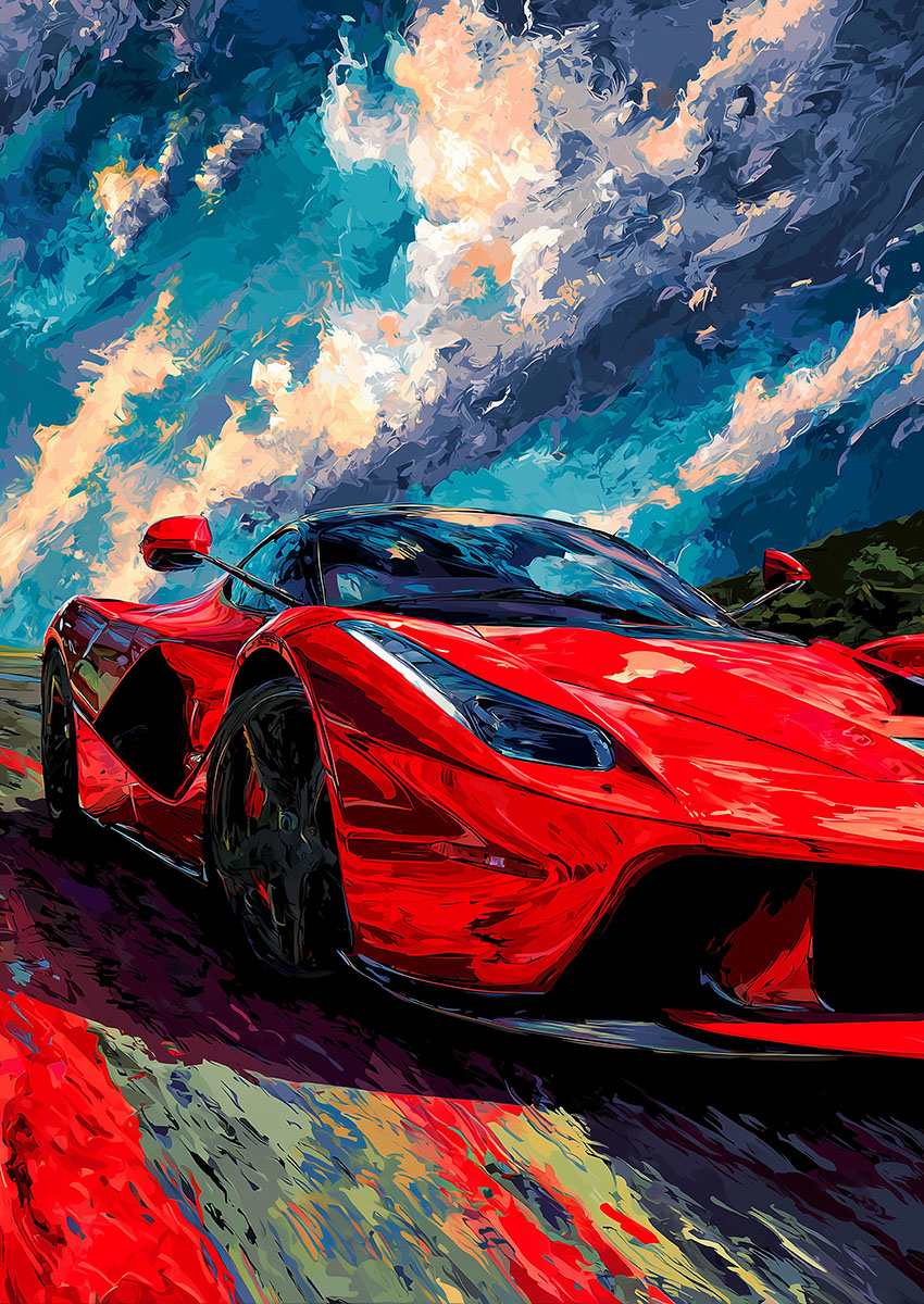 Ferrari LaFerrari Canvas Print & Poster Wall Art - AI PRINT LAB