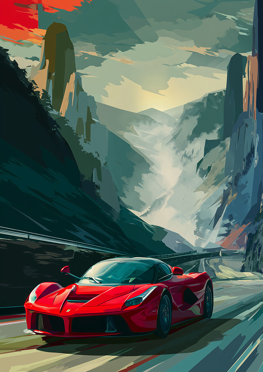 Ferrari LaFerrari Canvas Print & Poster Wall Art - AI PRINT LAB